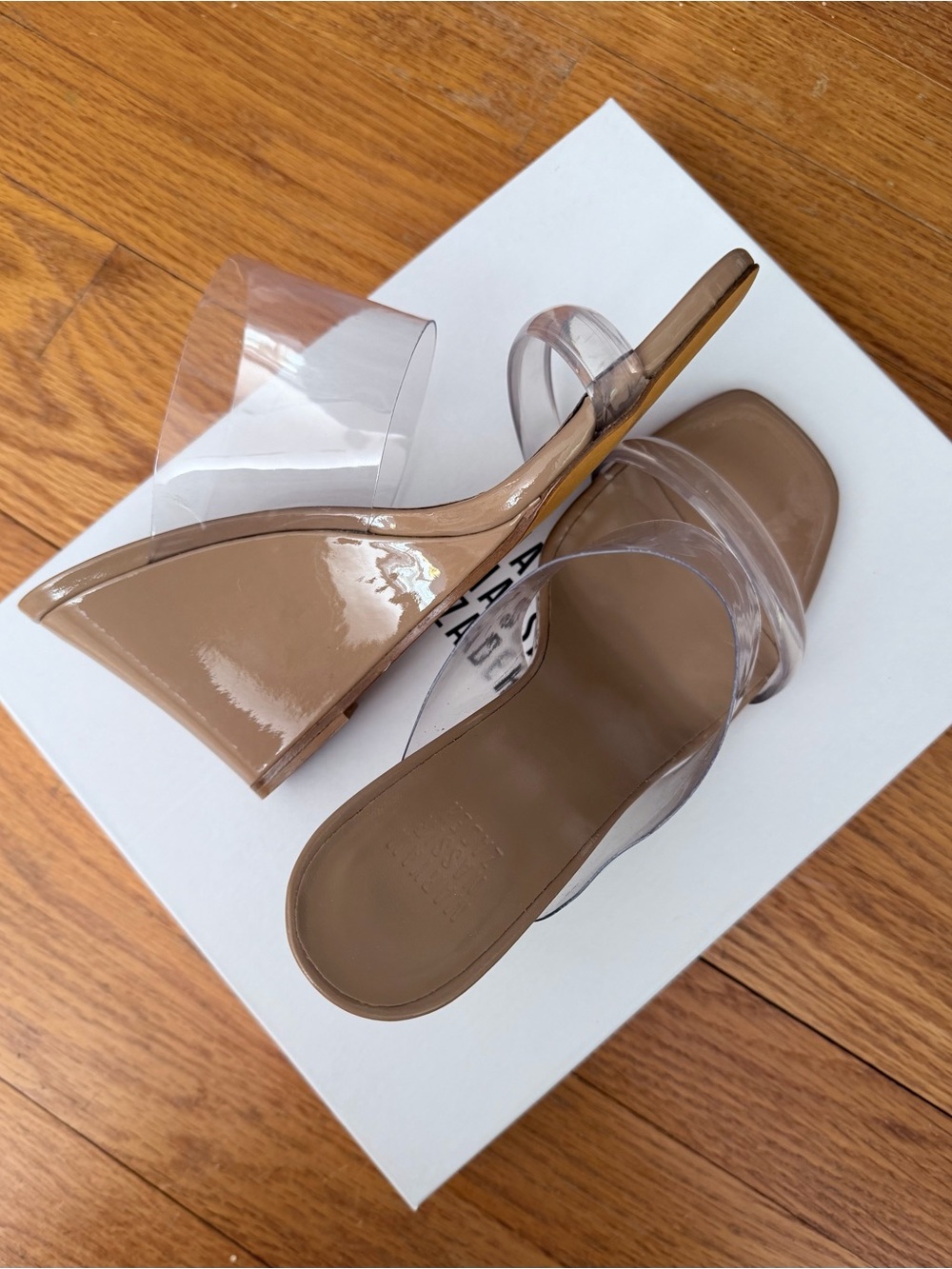 Maryam Nassir Zadeh Olympia Wedge in Desert patent size 37